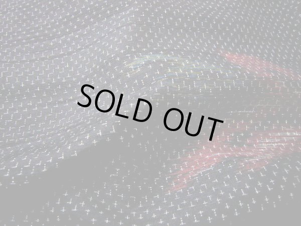 画像8: G0601D 紬 女性用着物  シルク(正絹)  スモーキーな 黒, 花 【中古】 【USED】 【リサイクル】 ★★★★☆ (8)