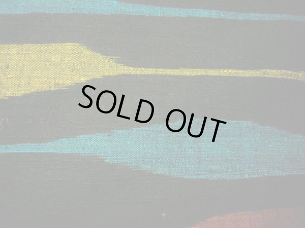 画像11: G0602B 紬 女性用着物  シルク(正絹)  スモーキーな 黒, 縞 【中古】 【USED】 【リサイクル】 ★★★★★ (11)