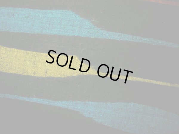 画像12: G0602B 紬 女性用着物  シルク(正絹)  スモーキーな 黒, 縞 【中古】 【USED】 【リサイクル】 ★★★★★ (12)