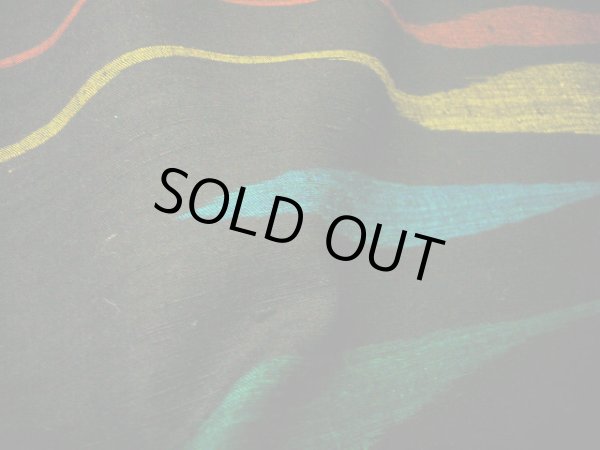 画像13: G0602B 紬 女性用着物  シルク(正絹)  スモーキーな 黒, 縞 【中古】 【USED】 【リサイクル】 ★★★★★ (13)