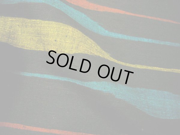 画像15: G0602B 紬 女性用着物  シルク(正絹)  スモーキーな 黒, 縞 【中古】 【USED】 【リサイクル】 ★★★★★ (15)