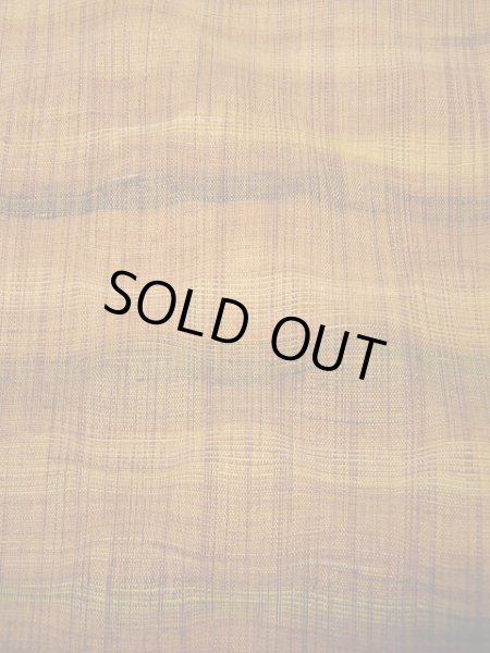 画像7: G0602C 紬 女性用着物  シルク(正絹) 薄い 茶色がかった オレンジ, 縞 【中古】 【USED】 【リサイクル】 ★★★★☆ (7)