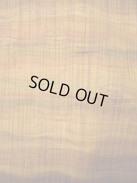 画像8: G0602C 紬 女性用着物  シルク(正絹) 薄い 茶色がかった オレンジ, 縞 【中古】 【USED】 【リサイクル】 ★★★★☆ (8)