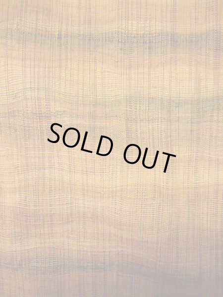 画像9: G0602C 紬 女性用着物  シルク(正絹) 薄い 茶色がかった オレンジ, 縞 【中古】 【USED】 【リサイクル】 ★★★★☆ (9)