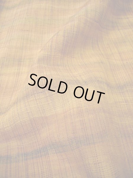 画像10: G0602C 紬 女性用着物  シルク(正絹) 薄い 茶色がかった オレンジ, 縞 【中古】 【USED】 【リサイクル】 ★★★★☆ (10)