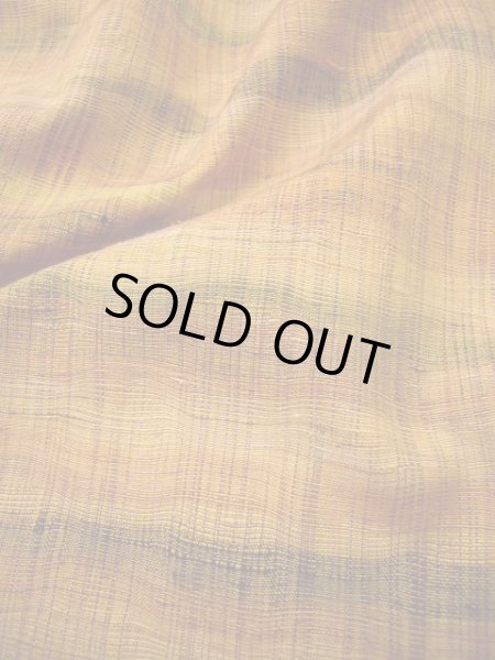 画像11: G0602C 紬 女性用着物  シルク(正絹) 薄い 茶色がかった オレンジ, 縞 【中古】 【USED】 【リサイクル】 ★★★★☆ (11)