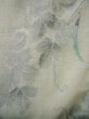 画像14: G0602E 紬 女性用着物  シルク（正絹） 淡い 青みのある グレー（灰色）, 花 【中古】 【USED】 【リサイクル】 ★★★★☆ (14)