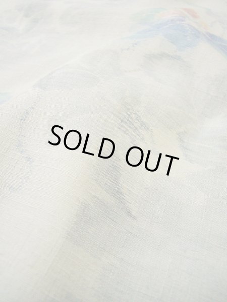 画像18: G0602E 紬 女性用着物  シルク(正絹) 淡い 青みのある グレー(灰色), 花 【中古】 【USED】 【リサイクル】 ★★★★☆ (18)