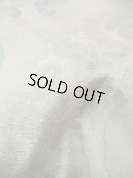 画像19: G0602E 紬 女性用着物  シルク(正絹) 淡い 青みのある グレー(灰色), 花 【中古】 【USED】 【リサイクル】 ★★★★☆ (19)