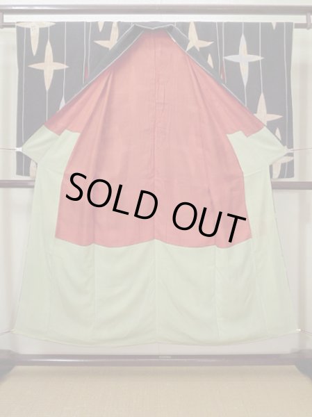 画像2: G0602F 小紋 女性用着物  シルク(正絹)  ダークな 紫, 十字 【中古】 【USED】 【リサイクル】 ★☆☆☆☆ (2)