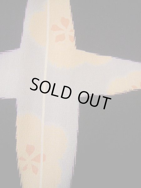 画像6: G0602F 小紋 女性用着物  シルク(正絹)  ダークな 紫, 十字 【中古】 【USED】 【リサイクル】 ★☆☆☆☆ (6)