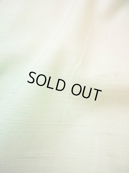 画像10: G0605R 紬 女性用着物  シルク(正絹) 淡い 白みのある グリーン(緑), ぼかし 白みのある【中古】 【USED】 【リサイクル】 ★★☆☆☆ (10)