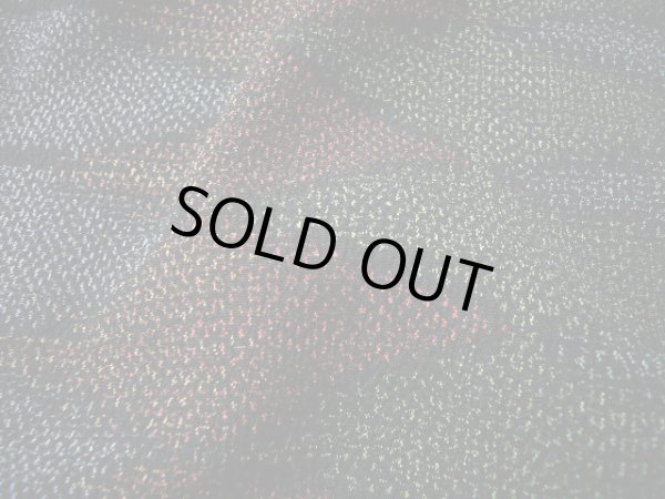 画像9: G0605W 塩沢紬 女性用着物  シルク(正絹)  スモーキーな 青, ジグザグ 【中古】 【USED】 【リサイクル】 ★★★★☆ (9)