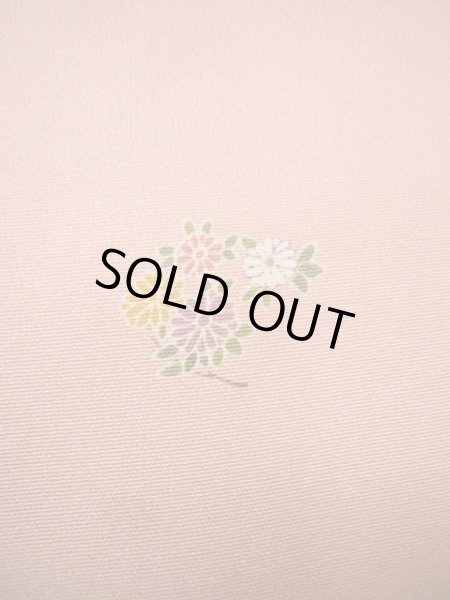 画像6: G0608E 小紋 女性用着物  シルク(正絹)  クリーミーな ピンク, 菊 【中古】 【USED】 【リサイクル】 ★★★★★ (6)