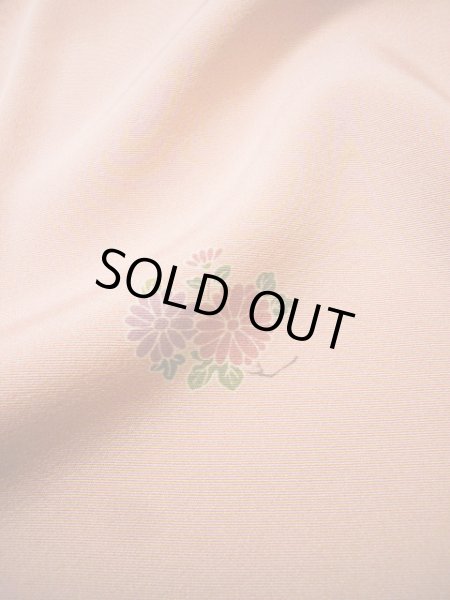 画像12: G0608E 小紋 女性用着物  シルク(正絹)  クリーミーな ピンク, 菊 【中古】 【USED】 【リサイクル】 ★★★★★ (12)