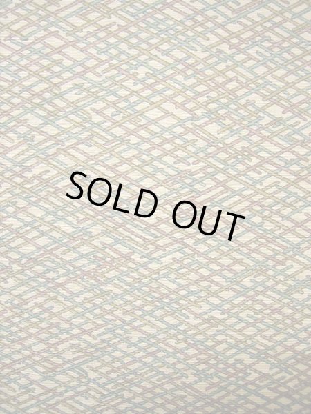 画像6: G0608I 小紋 女性用着物  シルク(正絹)   ベージュ, 菱 【中古】 【USED】 【リサイクル】 ★★★☆☆ (6)