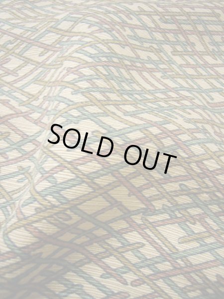 画像11: G0608I 小紋 女性用着物  シルク(正絹)   ベージュ, 菱 【中古】 【USED】 【リサイクル】 ★★★☆☆ (11)