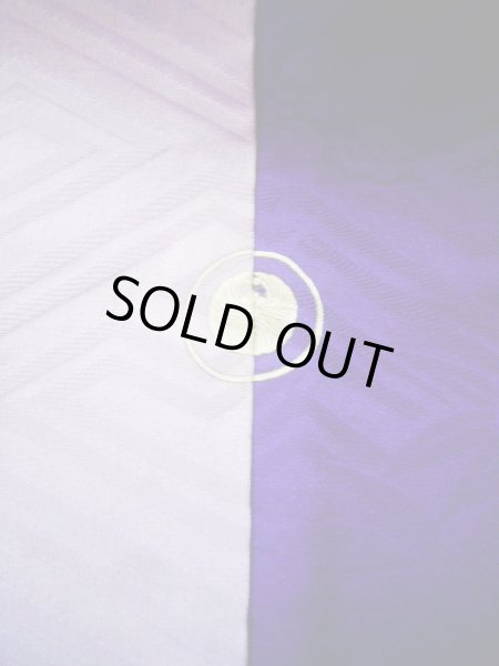 画像17: G0630M 振袖 女性用着物  シルク(正絹)  明るい ネイビー(紺), ぼたん グレーがかった【中古】 【USED】 【リサイクル】 ★★☆☆☆ (17)