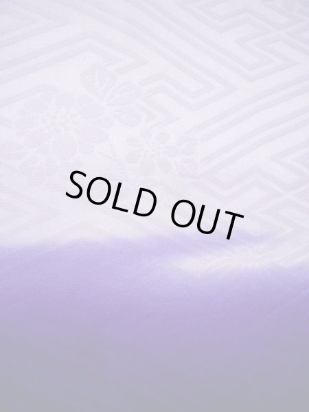 画像30: G0630M 振袖 女性用着物  シルク(正絹)  明るい ネイビー(紺), ぼたん グレーがかった【中古】 【USED】 【リサイクル】 ★★☆☆☆ (30)