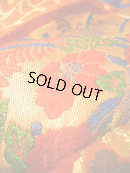 画像18: G0805L 打掛 女性用着物  シルク(正絹)  スモーキーな オレンジ, 扇 【中古】 【USED】 【リサイクル】 ★★★★☆ (18)