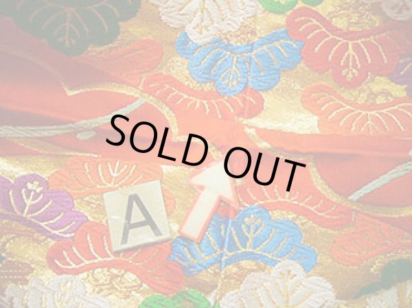 画像20: G0805S 打掛 女性用着物  シルク(正絹)   朱赤, 扇 【中古】 【USED】 【リサイクル】 ★★★★☆ (20)