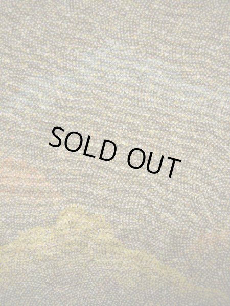 画像8: G0916Q 小紋 女性用着物  シルク（正絹）  クリーミーな ブラウン（茶色）, 山 【中古】 【USED】 【リサイクル】 ★★☆☆☆ (8)