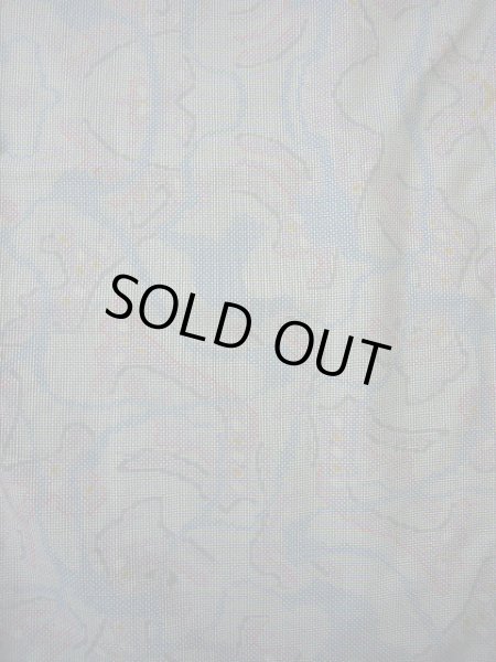 画像3: G0925T 大島紬 女性用着物 縦横紬 シルク(正絹)  薄い グレー(灰色), 幾何学模様 【中古】 【USED】 【リサイクル】 ★★★☆☆ (3)