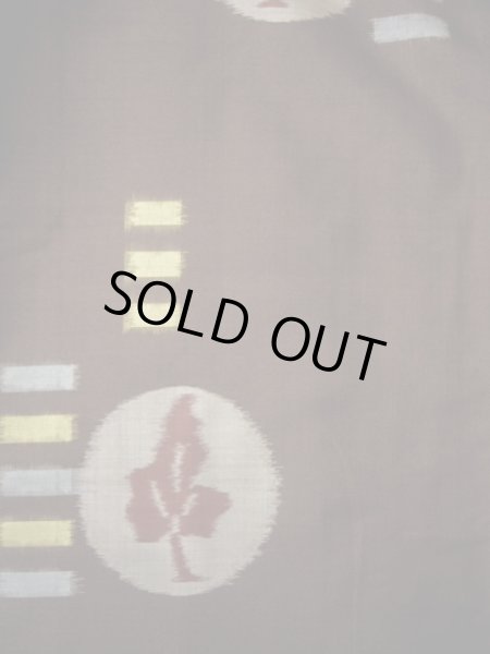 画像3: G0930J 羽織 女性用着物  シルク(正絹)   ブラウン(茶色), 葉 【中古】 【USED】 【リサイクル】 ★★★★☆ (3)