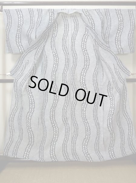 画像2: G1012U ゆかた 女性用着物 有松絞り 綿   藍, 藤 【中古】 【USED】 【リサイクル】 ★★★☆☆ (2)