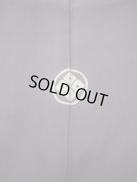 画像4: G1027A 訪問着 女児用着物 錦紗縮緬  シルク(正絹)  スモーキーな 藤, ぼたん 【中古】 【USED】 【リサイクル】 ★☆☆☆☆ (4)