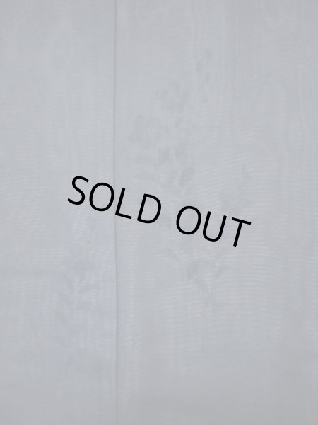 画像5: G1027R 訪問着 女性用着物 二重紗 シルク(正絹)  スモーキーな 青, ききょう 【中古】 【USED】 【リサイクル】 ★★★☆☆ (5)