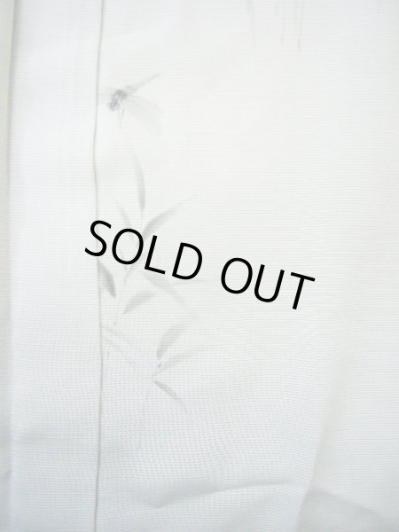 画像14: G1027R 訪問着 女性用着物 二重紗 シルク(正絹)  スモーキーな 青, ききょう 【中古】 【USED】 【リサイクル】 ★★★☆☆ (14)