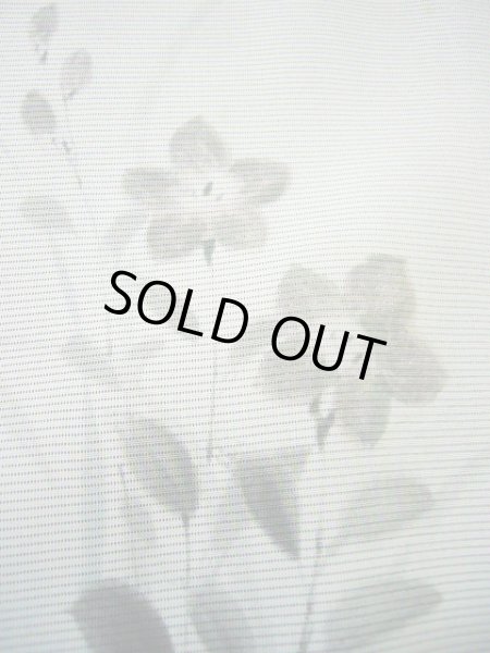 画像17: G1027R 訪問着 女性用着物 二重紗 シルク(正絹)  スモーキーな 青, ききょう 【中古】 【USED】 【リサイクル】 ★★★☆☆ (17)