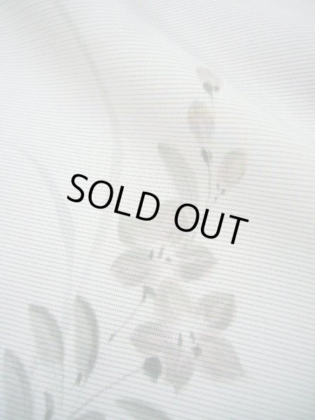 画像21: G1027R 訪問着 女性用着物 二重紗 シルク(正絹)  スモーキーな 青, ききょう 【中古】 【USED】 【リサイクル】 ★★★☆☆ (21)