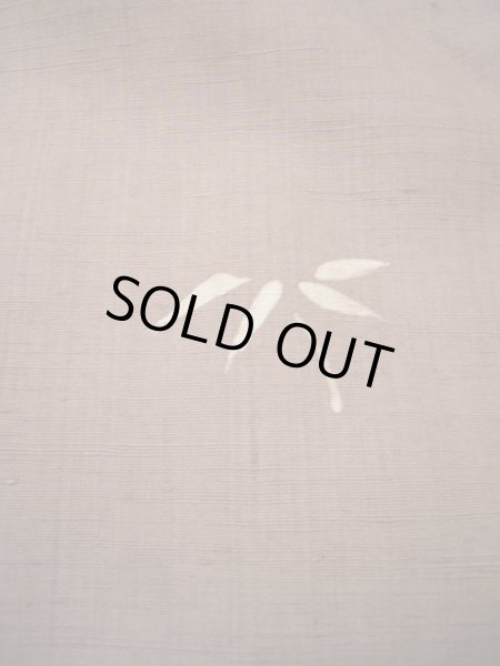 画像9: G1102Q 付下げ 女性用着物 単衣 シルク(正絹) スモーキーな 薄い ブラウン(茶色), 笹 【中古】 【USED】 【リサイクル】 ★★★☆☆ (9)