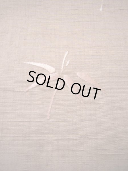 画像13: G1102Q 付下げ 女性用着物 単衣 シルク(正絹) スモーキーな 薄い ブラウン(茶色), 笹 【中古】 【USED】 【リサイクル】 ★★★☆☆ (13)