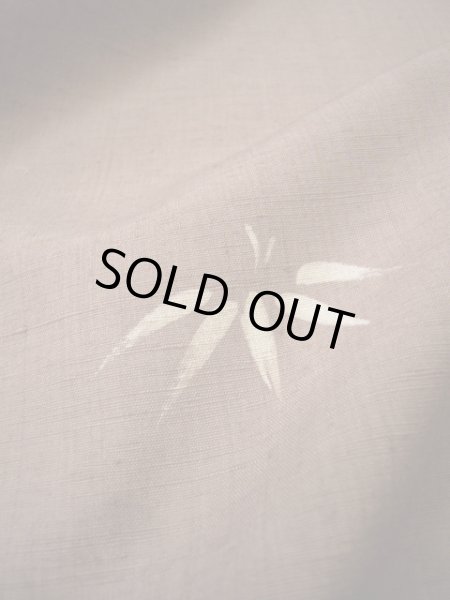 画像14: G1102Q 付下げ 女性用着物 単衣 シルク(正絹) スモーキーな 薄い ブラウン(茶色), 笹 【中古】 【USED】 【リサイクル】 ★★★☆☆ (14)