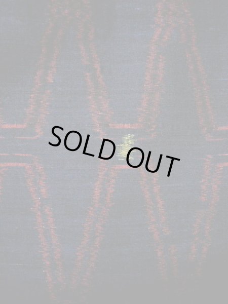 画像6: G1105A 紬 女性用着物  シルク(正絹)   ネイビー(紺), 亀甲 【中古】 【USED】 【リサイクル】 ★★★☆☆ (6)