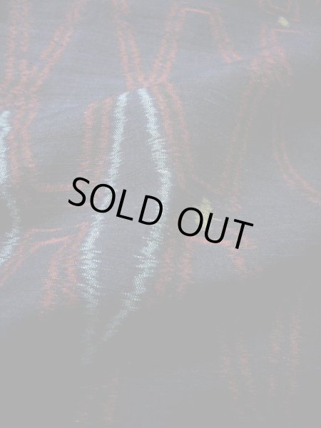 画像8: G1105A 紬 女性用着物  シルク(正絹)   ネイビー(紺), 亀甲 【中古】 【USED】 【リサイクル】 ★★★☆☆ (8)