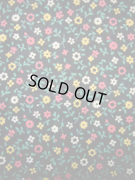 画像4: G1110X 小紋 女性用着物  綿  スモーキーな トープ, 花 【中古】 【USED】 【リサイクル】 ★★★★☆ (4)