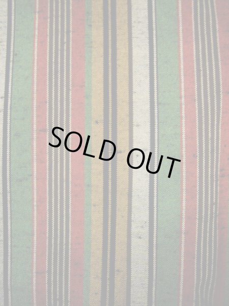 画像5: G1125Z 紬 女性用着物  シルク(正絹)   オリーブ, 縞 【中古】 【USED】 【リサイクル】 ★★★☆☆ (5)