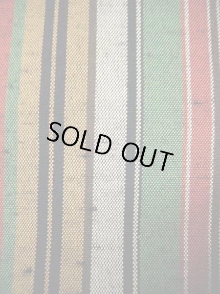 画像7: G1125Z 紬 女性用着物  シルク(正絹)   オリーブ, 縞 【中古】 【USED】 【リサイクル】 ★★★☆☆ (7)