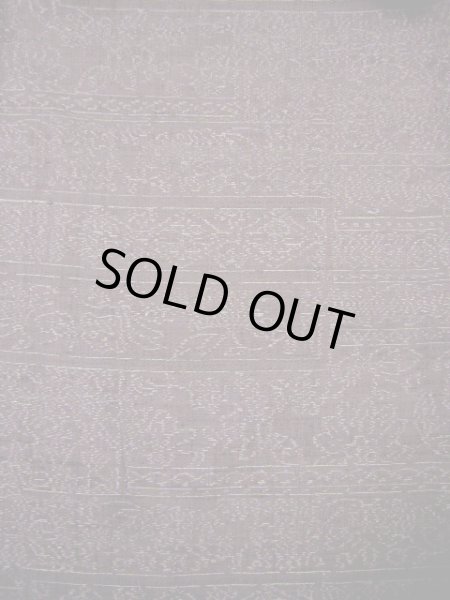 画像3: H0203Y 織 女性用着物  シルク（正絹） ヘザー（杢） 赤みのある 藤, 抽象的模様 【中古】 【USED】 【リサイクル】 ★★★☆☆ (3)