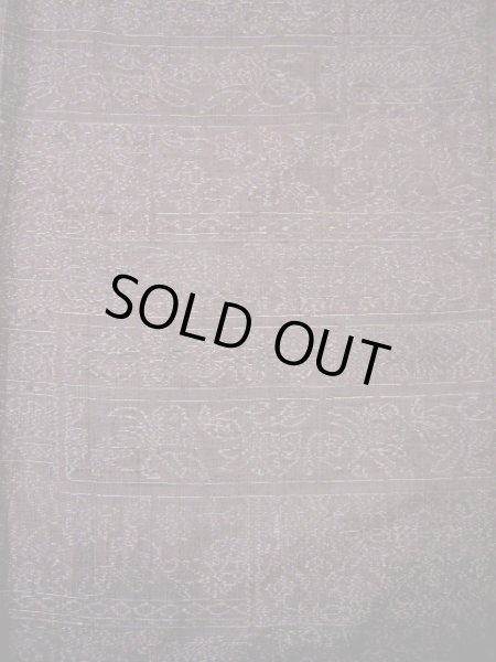 画像4: H0203Y 織 女性用着物  シルク（正絹） ヘザー（杢） 赤みのある 藤, 抽象的模様 【中古】 【USED】 【リサイクル】 ★★★☆☆ (4)