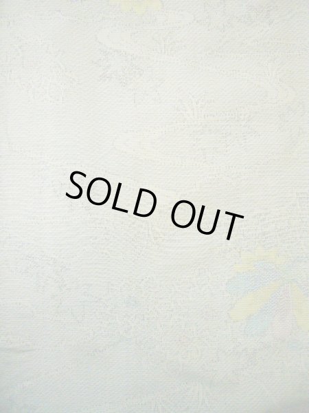 画像4: H0301G 単衣 女性用着物  ウール 淡い 緑がかった グレー(灰色), 竹 【中古】 【USED】 【リサイクル】 ★★☆☆☆ (4)