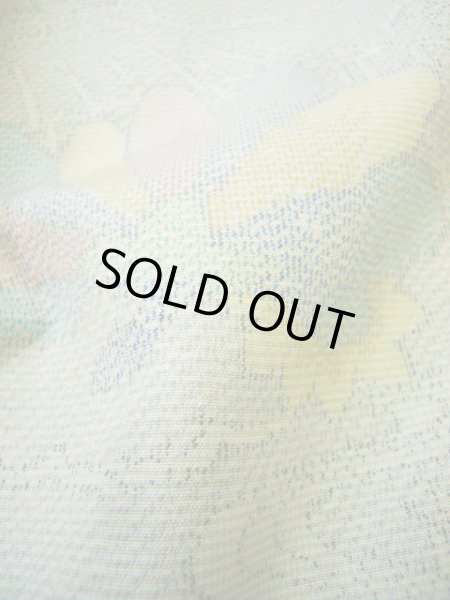 画像11: H0301G 単衣 女性用着物  ウール 淡い 緑がかった グレー(灰色), 竹 【中古】 【USED】 【リサイクル】 ★★☆☆☆ (11)