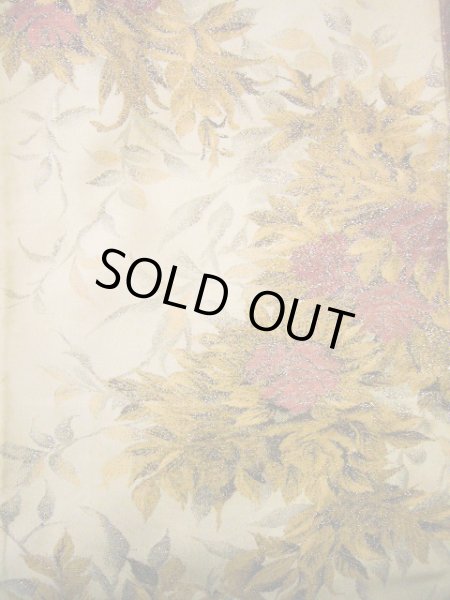 画像4: H0301X 織 女性用着物  シルク(正絹)  スモーキーな オフ ホワイト, バラ 【中古】 【USED】 【リサイクル】 ★☆☆☆☆ (4)