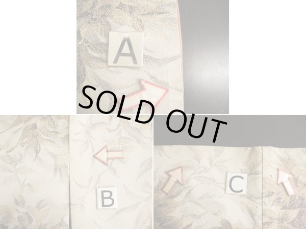 画像17: H0301X 織 女性用着物  シルク(正絹)  スモーキーな オフ ホワイト, バラ 【中古】 【USED】 【リサイクル】 ★☆☆☆☆ (17)