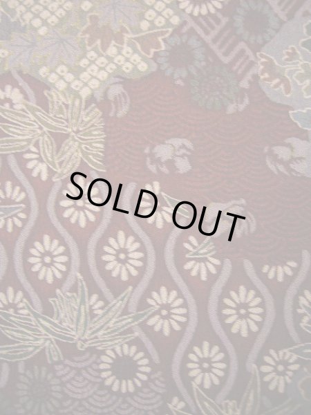 画像6: H0308E 小紋 女性用着物  シルク(正絹)   えんじ, 猫 【中古】 【USED】 【リサイクル】 ★★★★☆ (6)