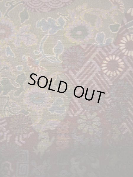 画像8: H0308E 小紋 女性用着物  シルク(正絹)   えんじ, 猫 【中古】 【USED】 【リサイクル】 ★★★★☆ (8)